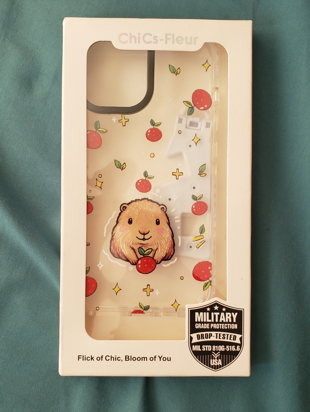 Iphone 16 Capybara Phone Case ChiCs-Fleur Cherries Clear Background